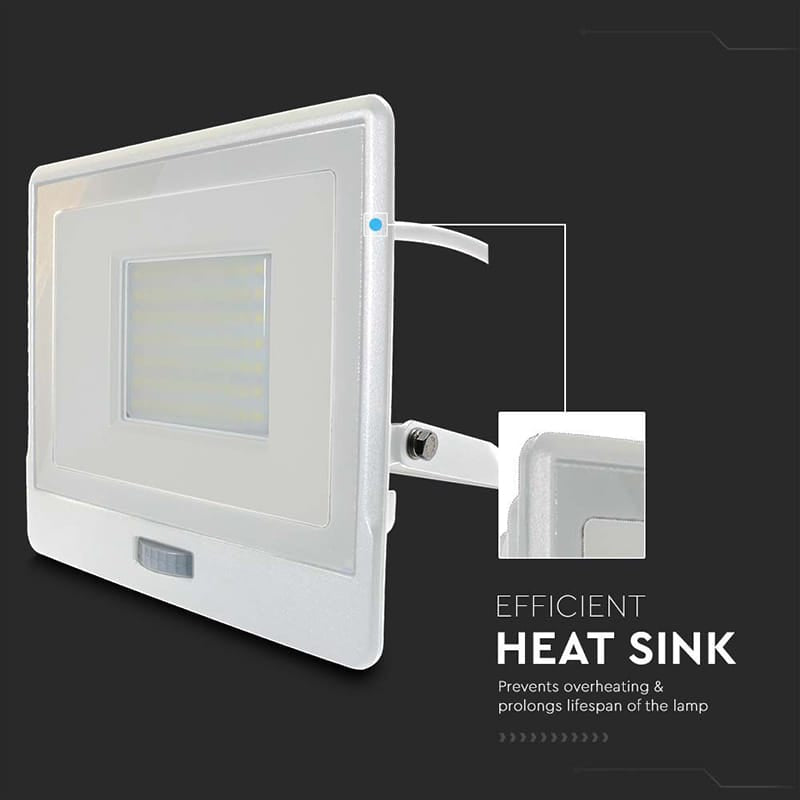 V-Tac Reflector LED REFLECTOR LED SMD 50W 4000K IP65 CU SENZOR MISCARE - ALB