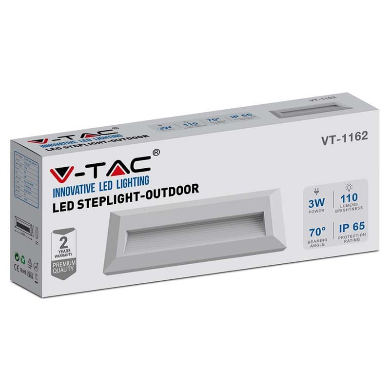 V-Tac Corp iluminat CORP ILUMINAT LED PENTRU SCARI 3W 4000K ALB NEUTRU - ALB
