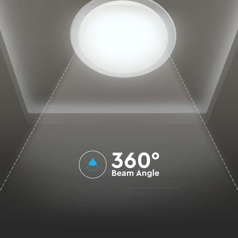 V-Tac Plafoniera LED Plafonieră LED V-Tac 60W Rotundă, Dimabilă cu Telecomandă, 3 CCT 3000K/4000K/6400K, 6000 lm, IP20, Alb, 565 mm