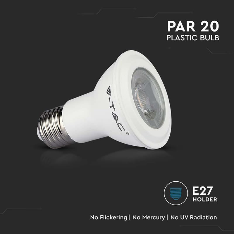 V-Tac Bec LED BEC LED 5.8W PAR20 E27 4000K ALB NEUTRU