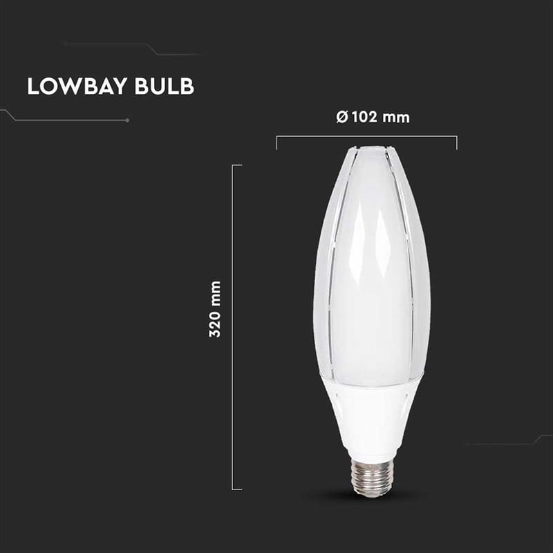 V-Tac Bec LED BEC LED E40 60W 6500K ALB RECE, CIP SAMSUNG