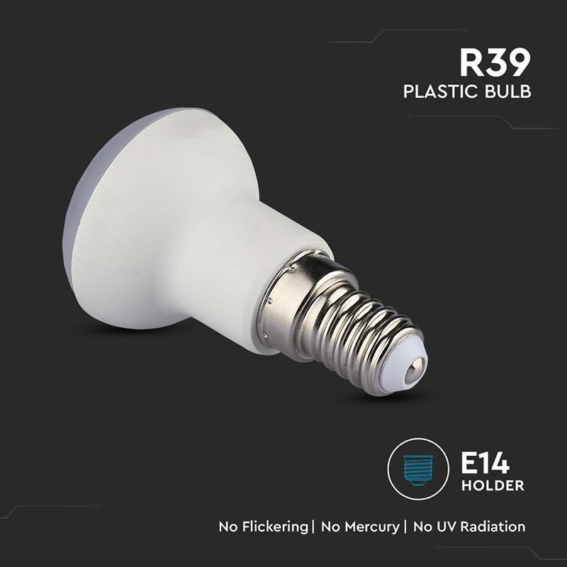 V-Tac Bec LED BEC LED R39 E14 2.9W 3000K ALB CALD, CIP SAMSUNG