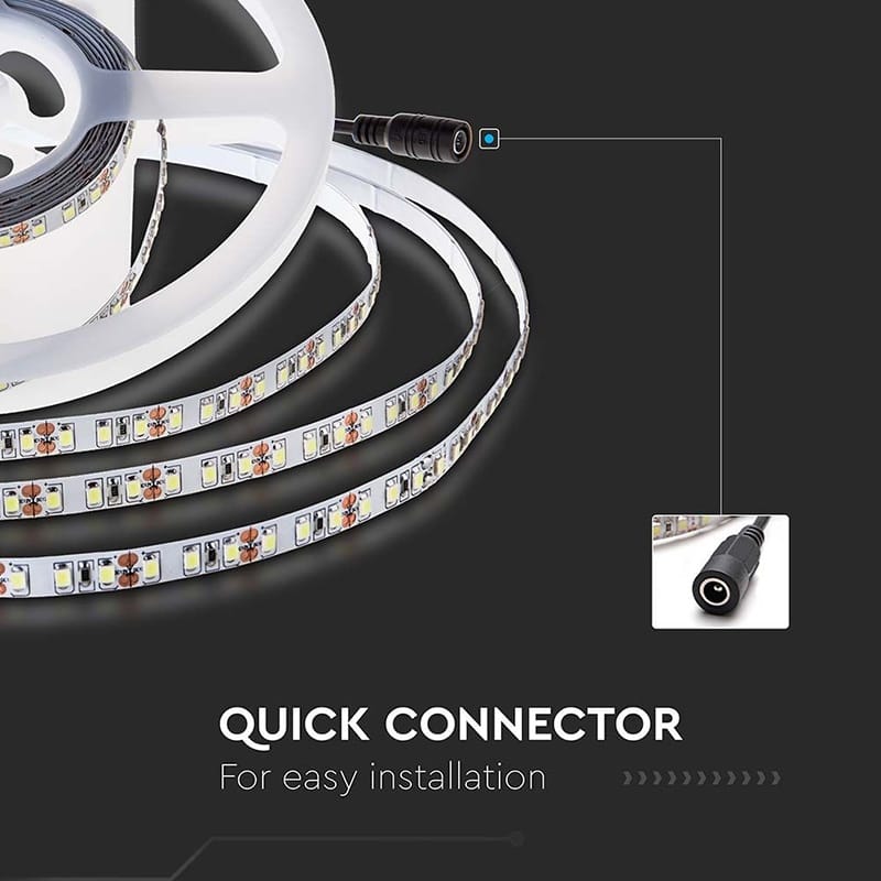 V-Tac Banda LED BANDA LED SM2835 24V 168LED/M 4000K IP20 5M