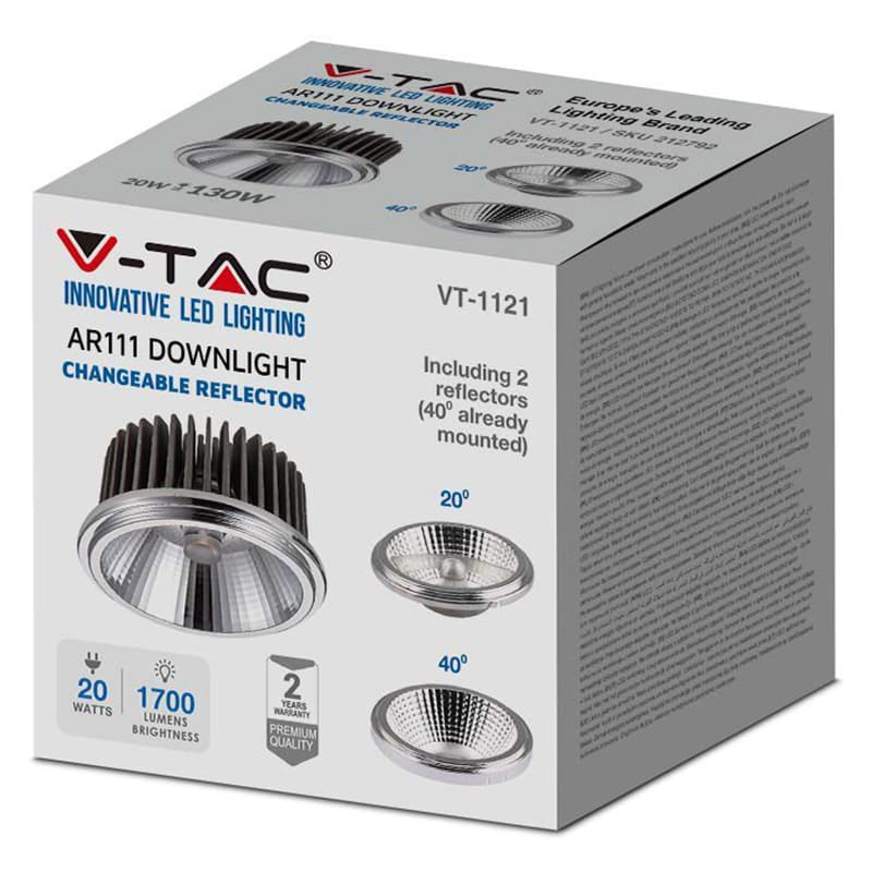V-Tac SPOT LED AR111 20W 6400K
