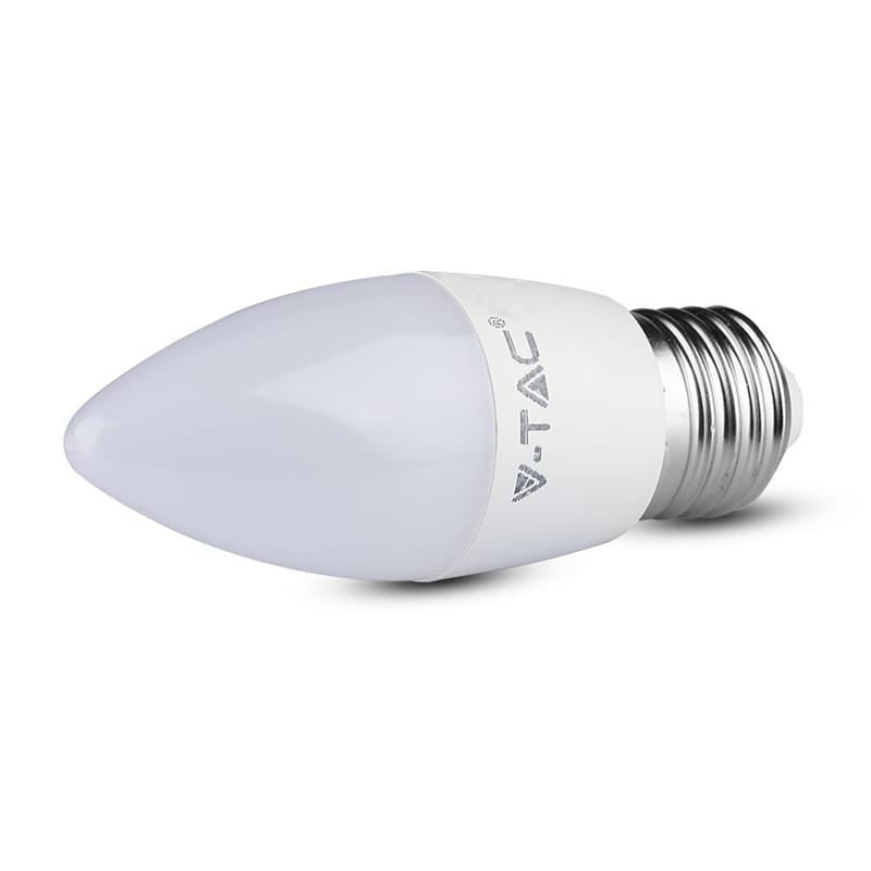 V-Tac Bec LED BEC LED E27 4.5W 3000K ALB CALD