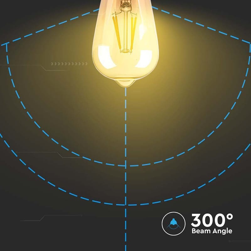 V-Tac Bec LED BEC LED ST64 E27 4W CU FILAMENT 2200K MODEL EDISON