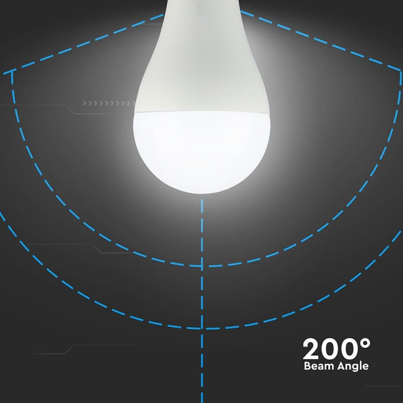 V-Tac Bec LED BEC LED A65 E27 15W 3000K ALB CALD