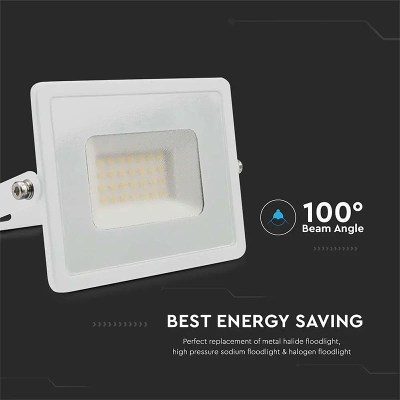 V-Tac Reflector LED REFLECTOR LED SMD 30W 6400K IP65 - ALB