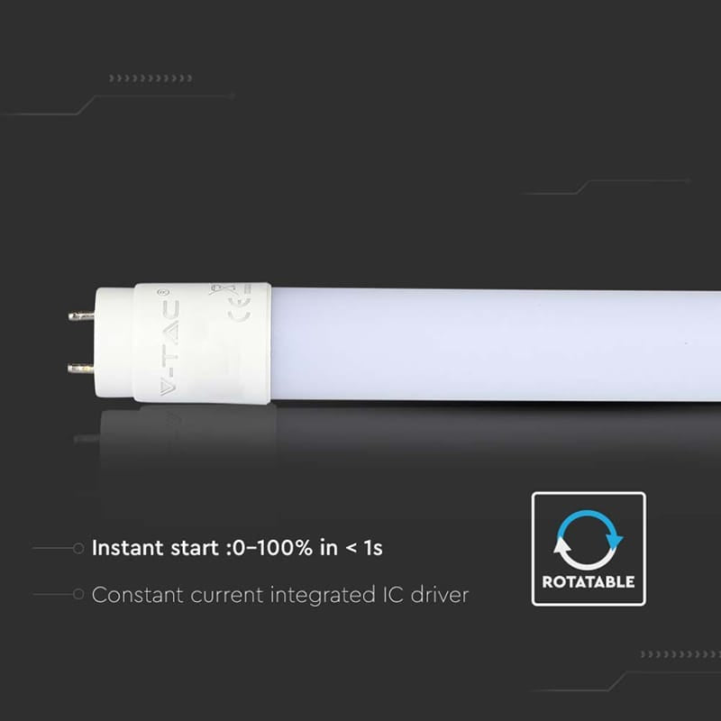 V-Tac TUB LED T8 12W 90CM 6500K ALB RECE