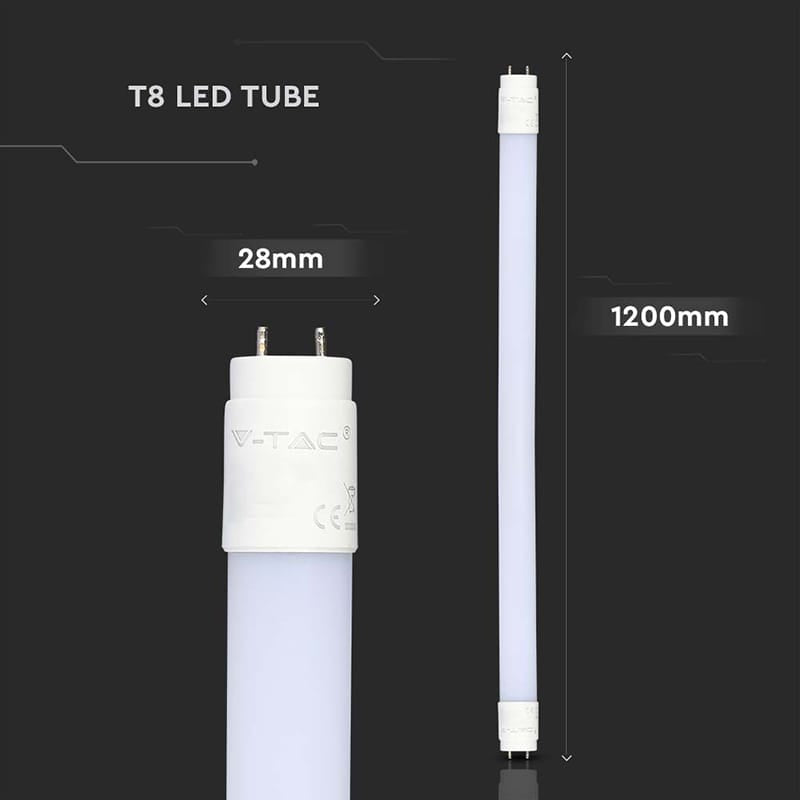 V-Tac TUB LED T8 12W 120CM 4000K ALB NEUTRU - 160LM/WATT