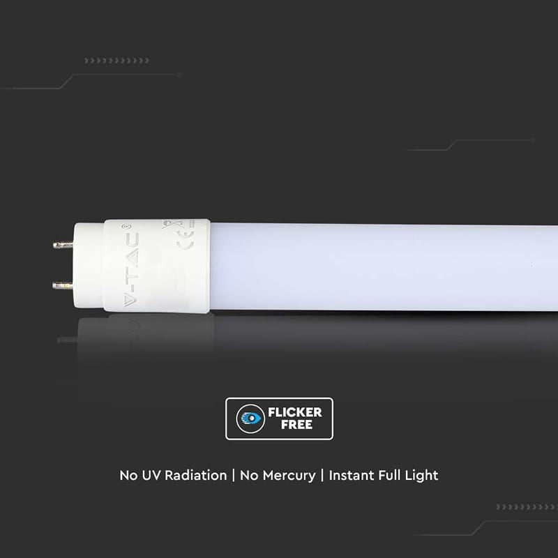 V-Tac TUB LED T8 12W 120CM 6400K ALB RECE - 160LM/WATT