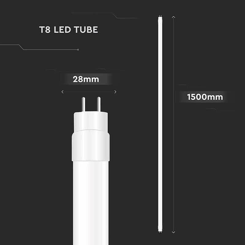 V-Tac TUB LED T8 G13 PLASTIC 20W 150CM 4000K ALB NEUTRU, CIP CREE