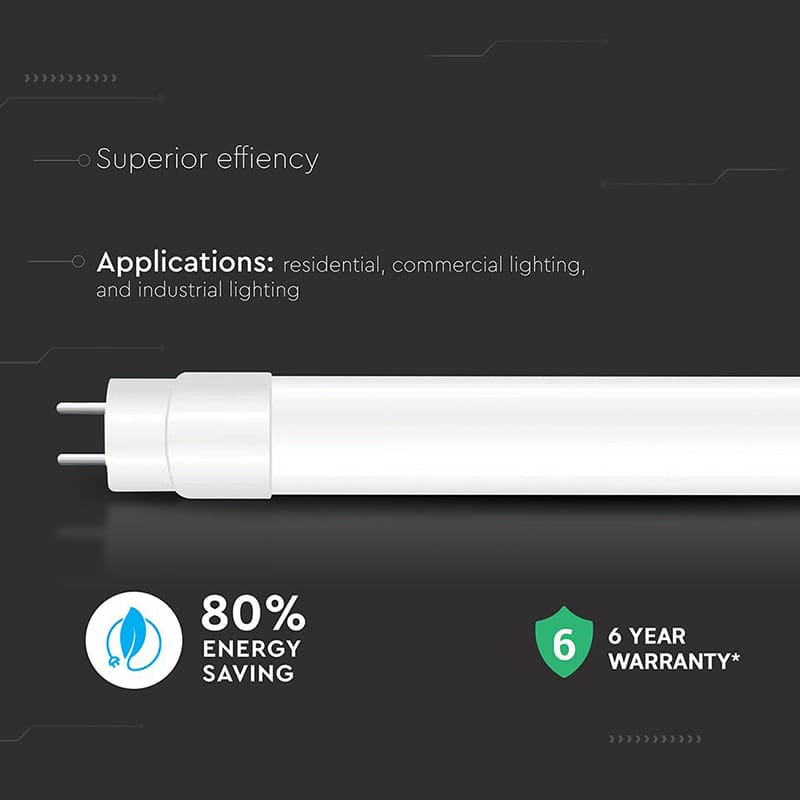 V-Tac TUB LED T8 G13 PLASTIC 20W 150CM 4000K ALB NEUTRU, CIP CREE