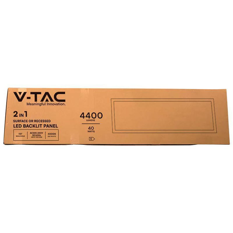 V-Tac Panou LED PANOU LED APLICABIL 36W 120 X 30CM 6500K ALB RECE