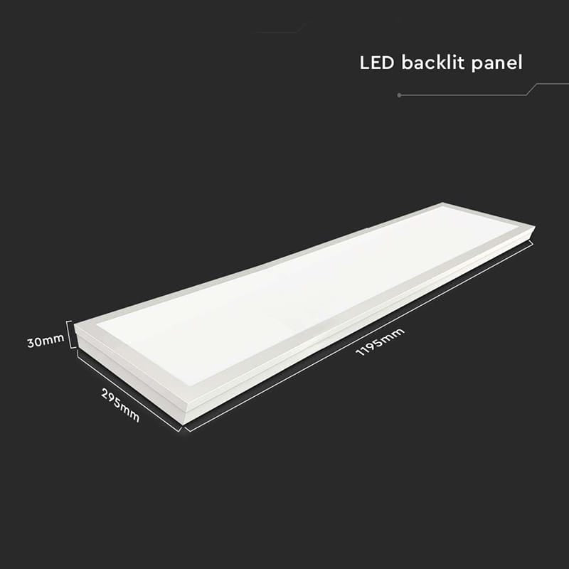 V-Tac Panou LED PANOU LED APLICABIL 36W 120 X 30CM 6500K ALB RECE