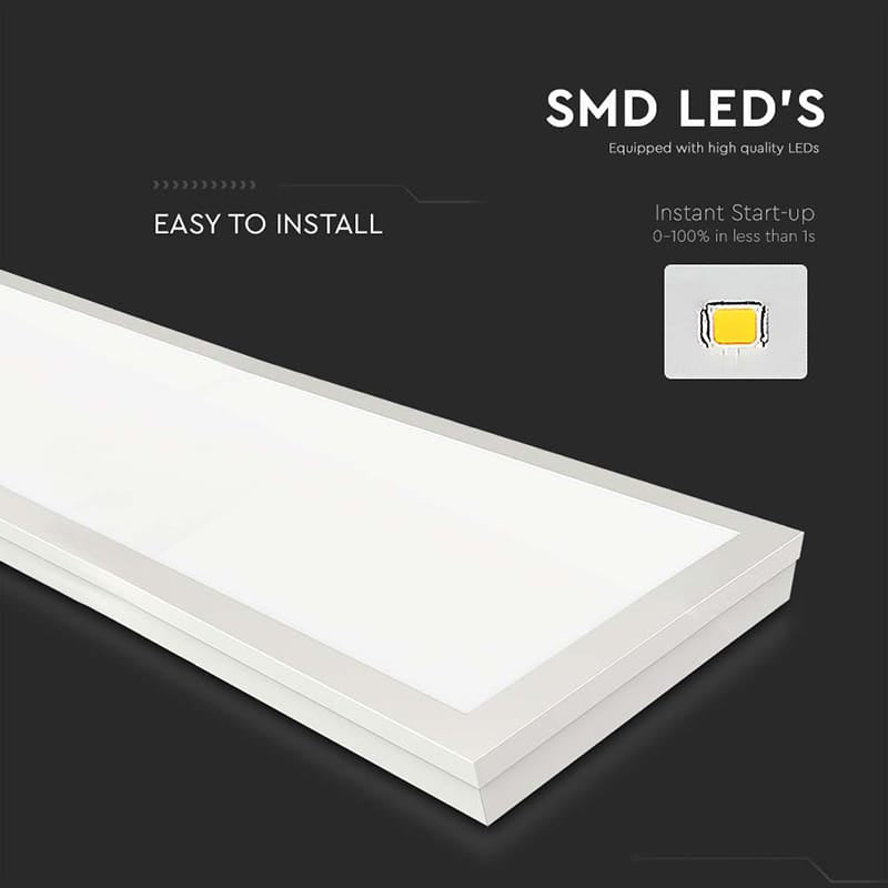 V-Tac Panou LED PANOU LED APLICABIL 36W 120 X 30CM 6500K ALB RECE