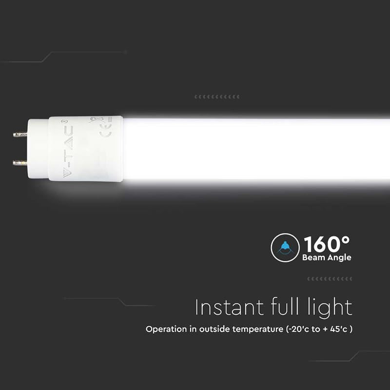 V-Tac TUB LED T8 G13 PLASTIC 16.5W 120CM 4000K, CIP SAMSUNG