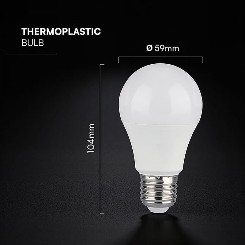 V-Tac Bec LED BEC LED A60 E27 8.5W 6500K ALB RECE CIP CREE