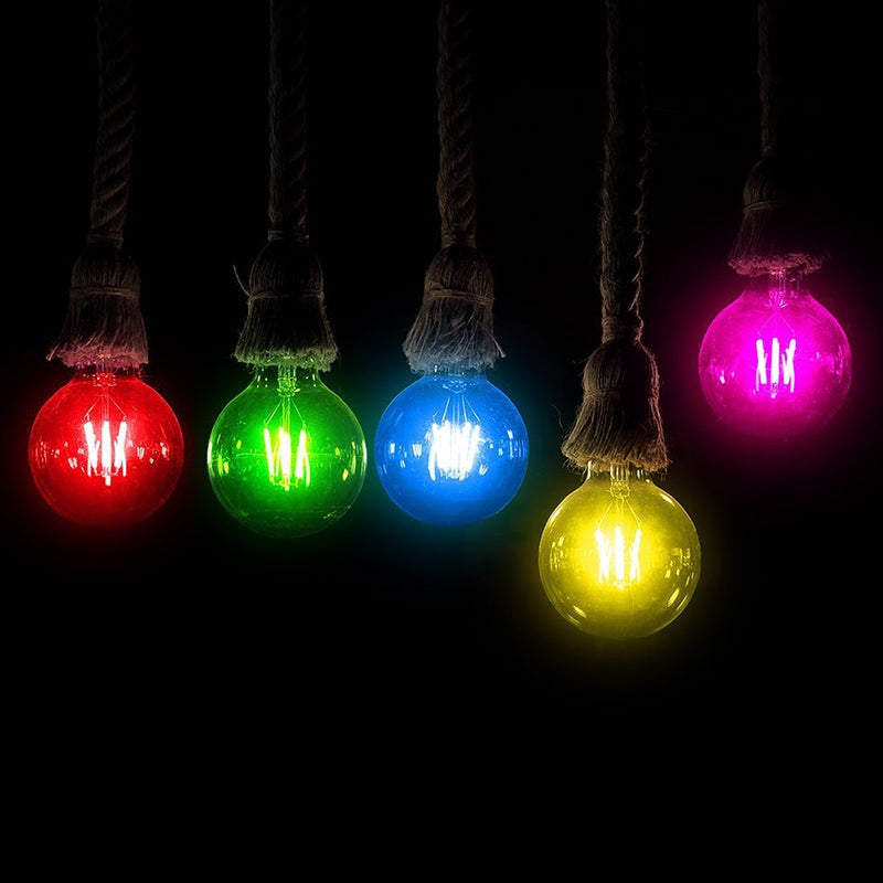 V-Tac BEC LED G45 E27 2W CU FILAMENT LUMINA ALBASTRA