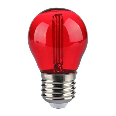 V-Tac BEC LED G45 E27 2W CU FILAMENT LUMINA ROSIE