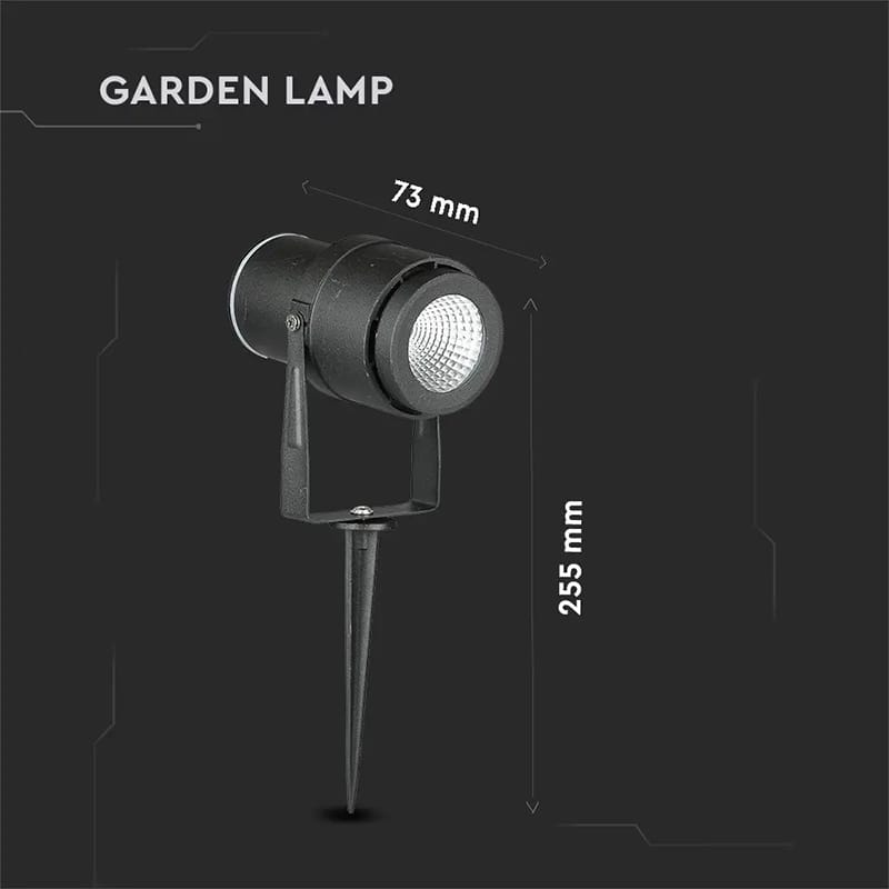 V-Tac Lampa LAMPA GRADINA IP65 12W 4000K ALB NEUTRU - NEGRU