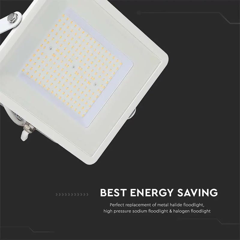 V-Tac Reflector LED Reflector LED Slim V-Tac 100W Samsung SMD, 11500 lm (115 lm/W), 4000K Alb Natural, IP65, Negru