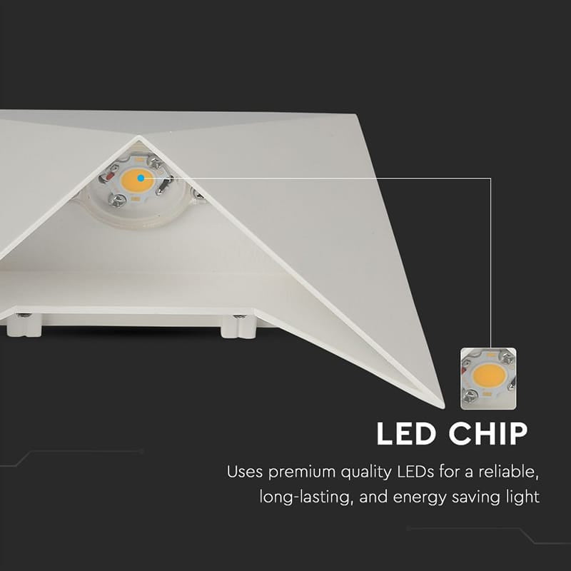 V-Tac Lampa LED LAMPA LED 5W 3000K ALB CALD IP65 - ALB