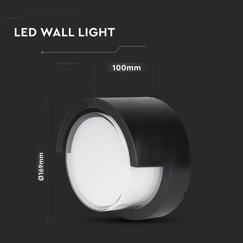 V-Tac Lampa LED LAMPA LED 12W IP65 4000K ALB NEUTRU - NEGRU