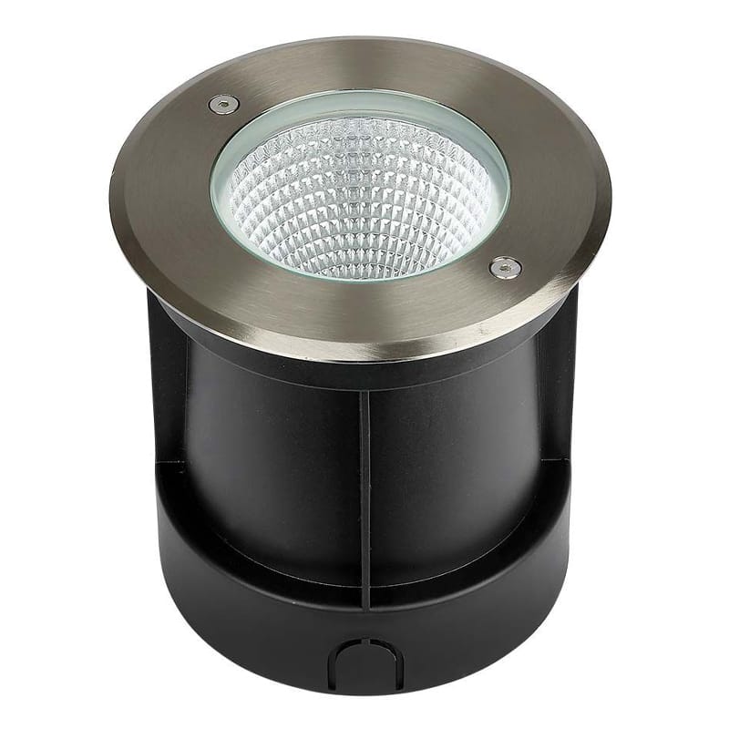 V-Tac Lampa LED Lampă LED încastrabilă pardoseală V-Tac IP67, 10W, 4000K, 850 lm, negru, inox/aluminiu/sticlă, 150x153 mm