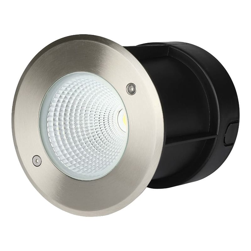 V-Tac Lampa LED Lampă LED încastrabilă pardoseală V-Tac IP67, 10W, 4000K, 850 lm, negru, inox/aluminiu/sticlă, 150x153 mm