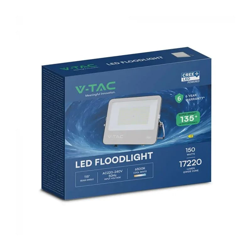 V-Tac Reflector LED REFLECTOR LED SMD 150W 135LM/W 6400K IP65 NEGRU, CIP CREE