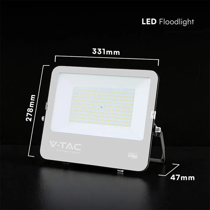 V-Tac Reflector LED REFLECTOR LED SMD 150W 135LM/W 6400K IP65 NEGRU, CIP CREE