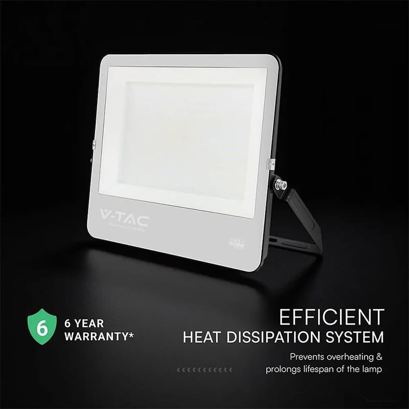 V-Tac Proiector LED Proiector LED V-Tac 300W SMD CREE 40500lm 6500K Alb Rece IP65 135lm/W Negru/Gris cu Cablu CIP