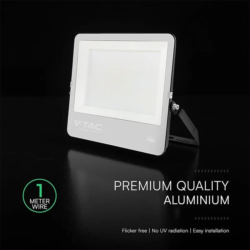 V-Tac Proiector LED Proiector LED V-Tac 300W SMD CREE 40500lm 6500K Alb Rece IP65 135lm/W Negru/Gris cu Cablu CIP