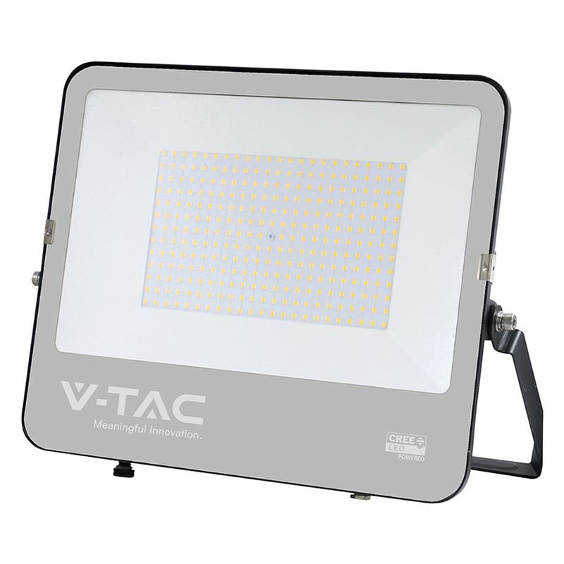 V-Tac Proiector LED Proiector LED V-Tac 200W SMD Cree 27000 lm 6500K Alb Rece IP65 135 lm/W cu cablu 1 m Negru/Gri