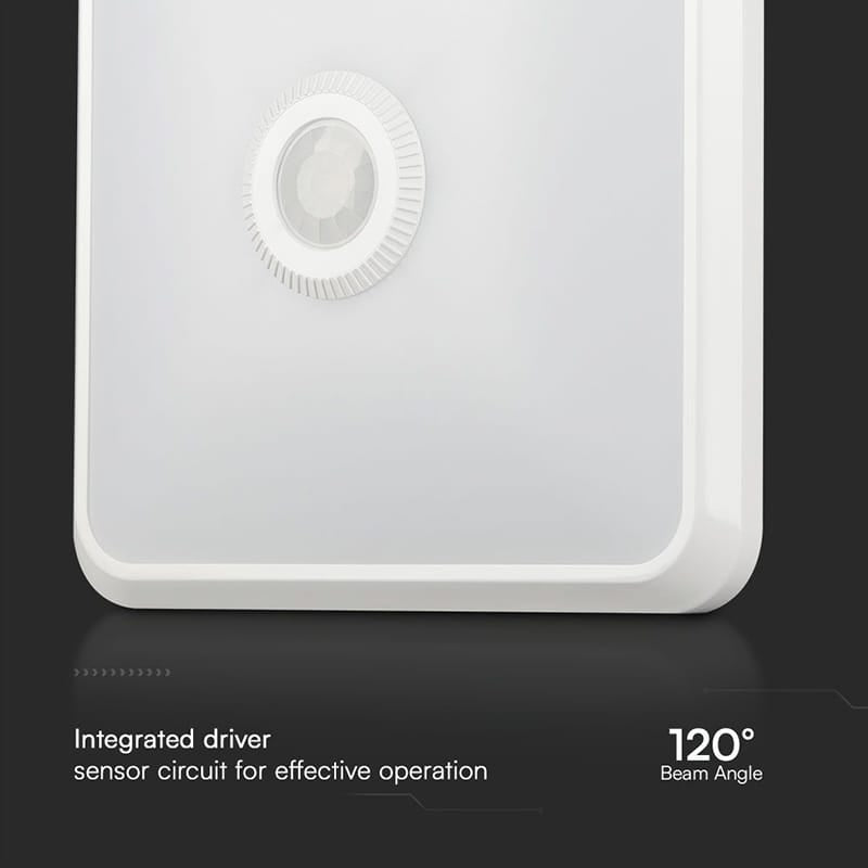 V-Tac Plafoniera LED PLAFONIERA LED 12W IP20 SENZOR DE MISCARE 3IN1 - ALB