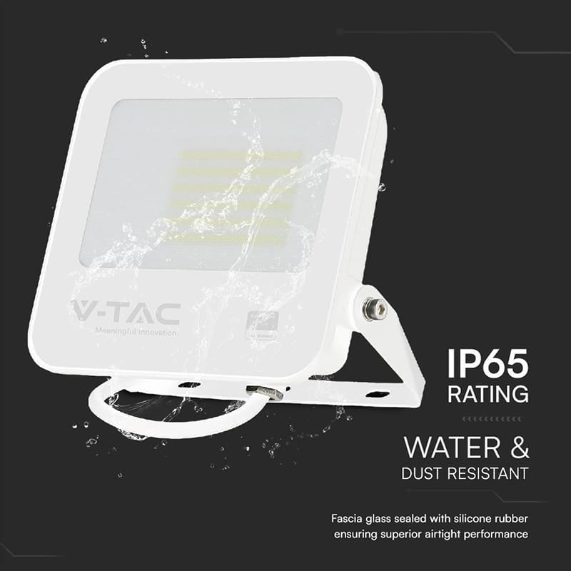 V-Tac Reflector LED REFLECTOR LED SMD 50W 6500K IP65 CIP SAMSUNG - ALB/GRI