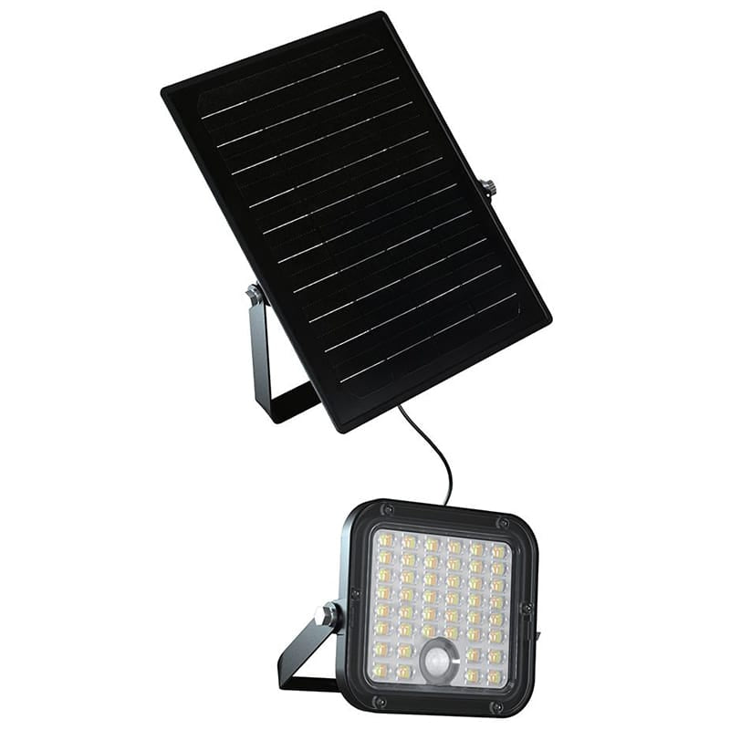 V-Tac Reflector LED Reflector LED Solar V-Tac 10W 1500lm IP65 cu Baterie 3600mAh, 4000K+6000K, Negru