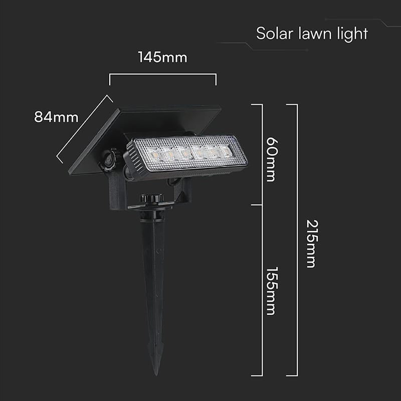 V-Tac Lampa LED LAMPA LED SOLARA 0.9W 3000K 2IN1 MONTAJ PERETE + TARUS GRADINA IP65