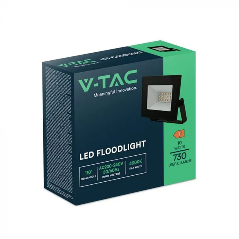 V-Tac Reflector LED REFLECTOR LED SMD 10W 6500K IP65 - NEGRU