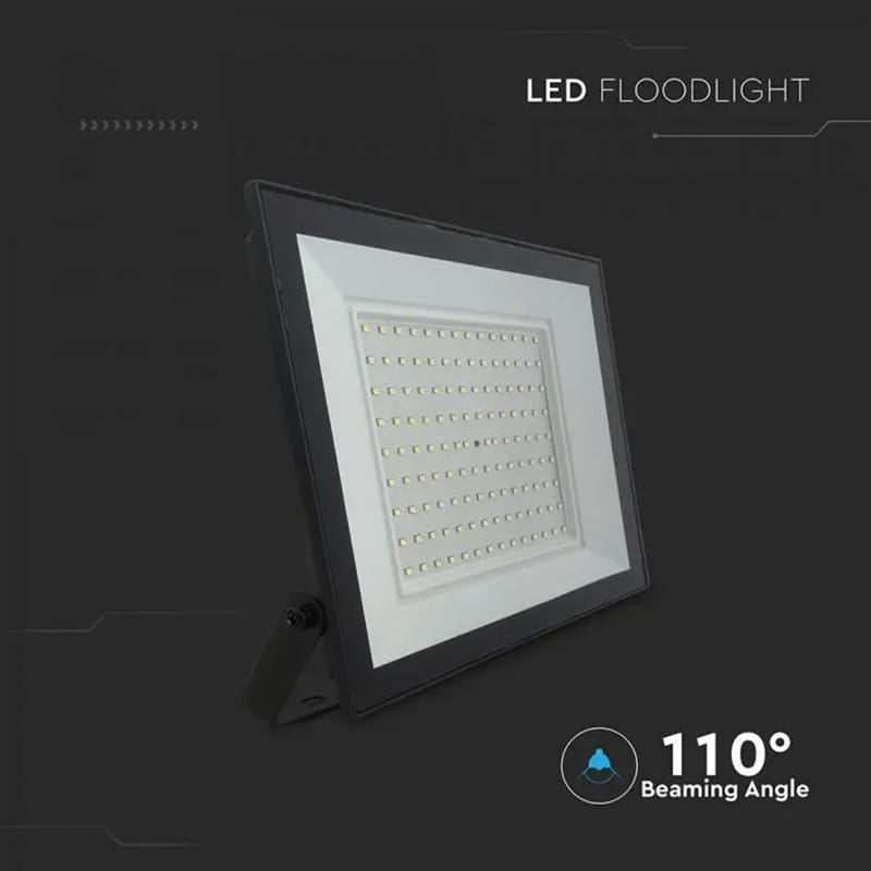 V-Tac Reflector LED REFLECTOR LED SMD 100W 6400K IP65 - NEGRU