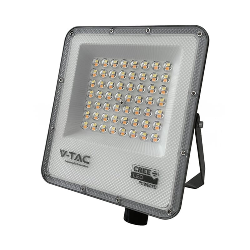 V-Tac Reflector LED REFLECTOR LED SMD 50W 3IN1 IP65 CIP CREE- NEGRU/GRI