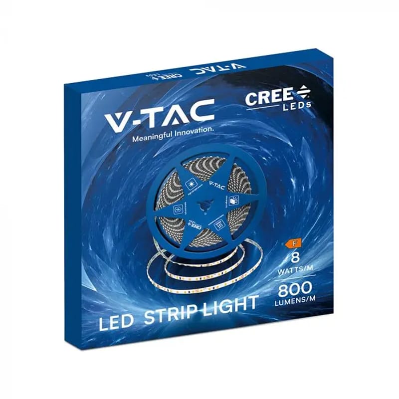 V-Tac Banda LED BANDA LED 5MM 8W/M 24V IP20 ROLA 10M 4000K CIP CREE