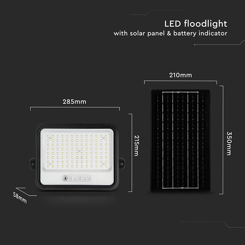 V-Tac Proiector LED Proiector LED Solar V-Tac SKU-24084 | 200W, 2000-8000K, Dimabil, IP65
