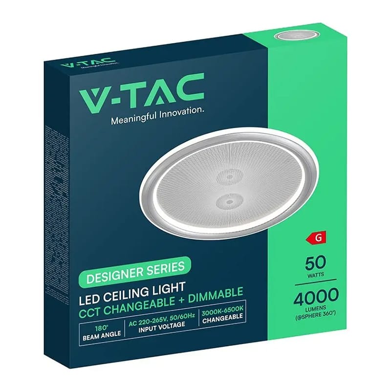 V-Tac Plafoniera LED Plafoniera LED V-Tac SKU-24182 | 50W, 3in1 Dimabila, 4000lm, Telecomanda