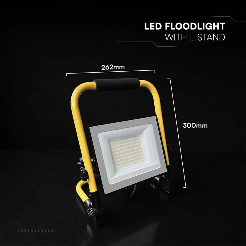 V-Tac Reflector LED Reflector LED V-Tac SKU-242196 | 50W, 6500K, Cablu 3m, Stand, Cip CREE