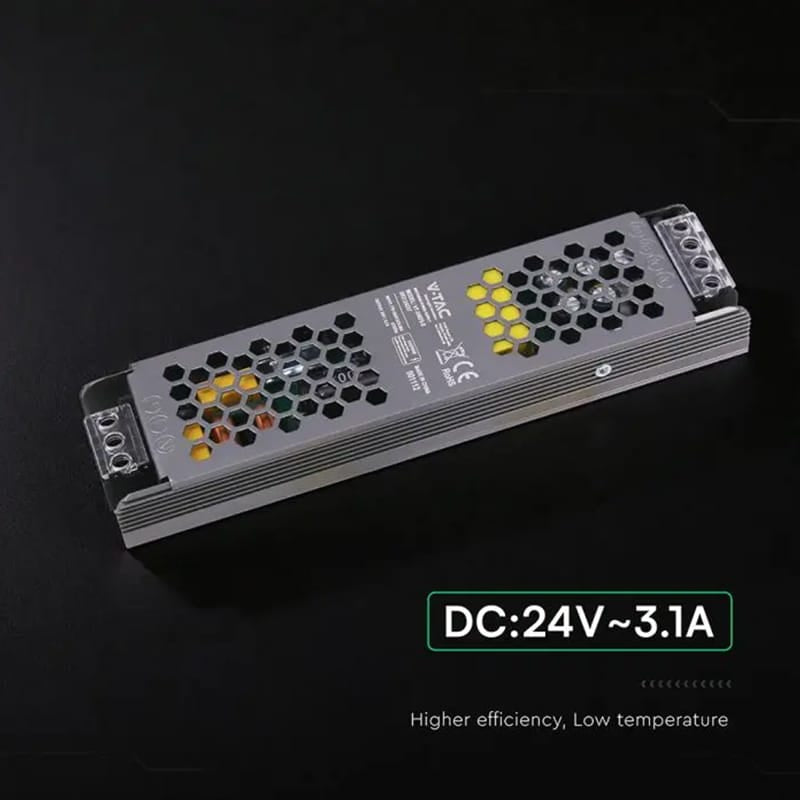 V-Tac Sursa alimentare Sursa Alimentare V-Tac SKU-24237 | Slim, 24V, 75W, 3.1A, IP20