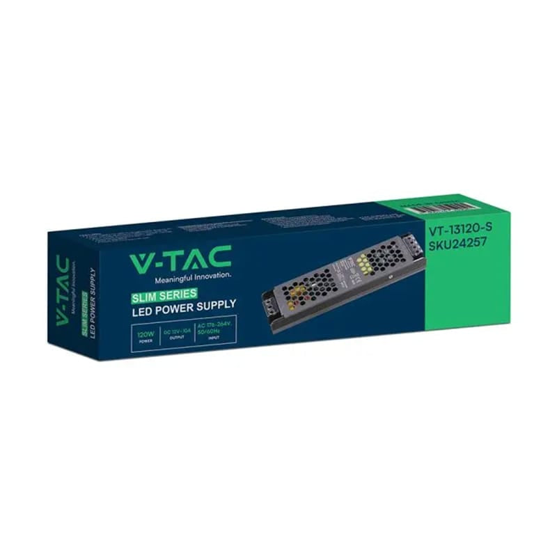 V-Tac Sursa alimentare Sursa Alimentare V-Tac SKU-24257 | Slim, 12V, 120W, 10A, IP20