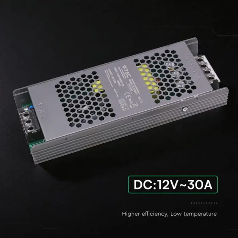 V-Tac Sursa alimentare Sursa Alimentare V-Tac SKU-24261 | Slim, 12V, 360W, 30A, IP20