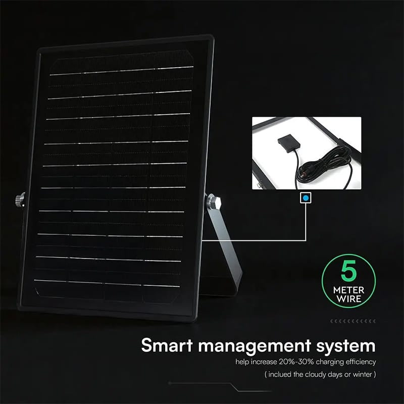 V-Tac Proiector LED Proiector LED Solar V-Tac SKU-24277 | 30W, 4800lm, IP65, 3in1, Alb Rece/Neutru
